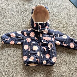 Patagonia Reversible Tribbles Hoody Jacket Toddler Girls 12-18mo